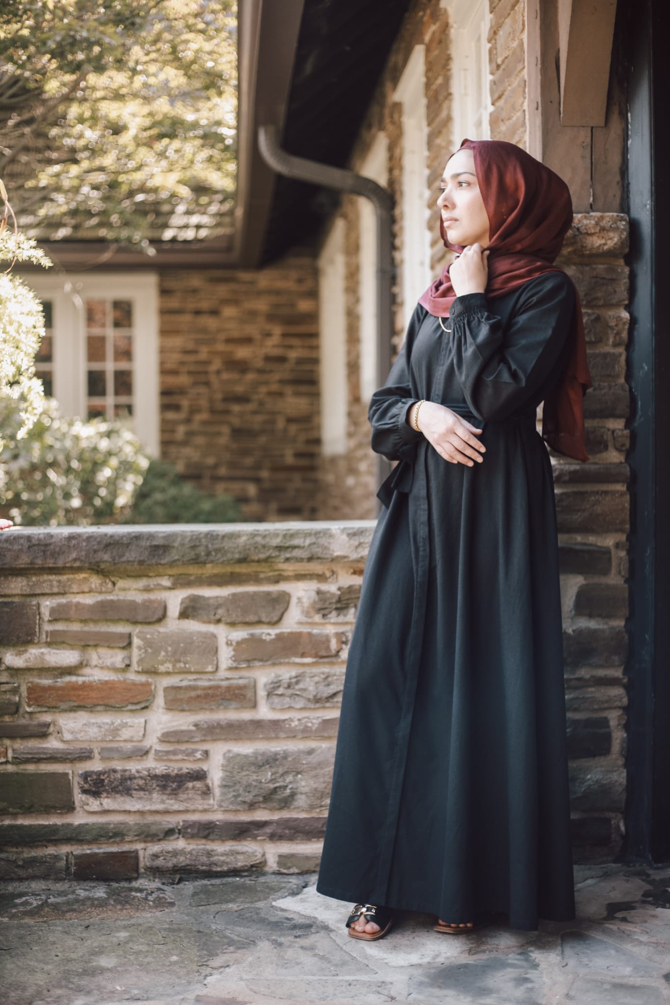 Zoya Linen Blend Shirt Dress - Black ENROBE Zoya Linen Blend Shirt Dress - Black ENROBE
