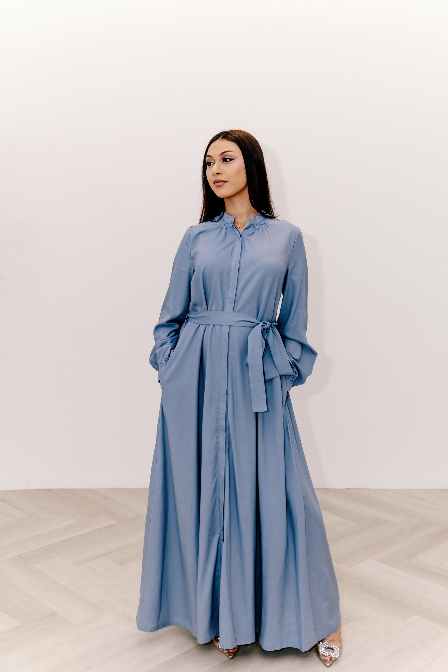 Vestido camisero Zoya en mezcla de lino - Veri Peri