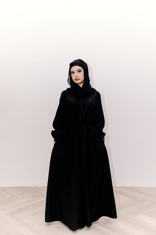 Vestido camisero Zoya en mezcla de lino - Negro